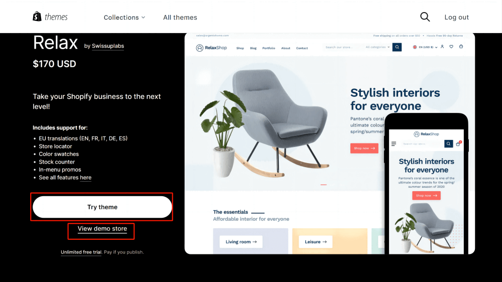 Shopify主题详情