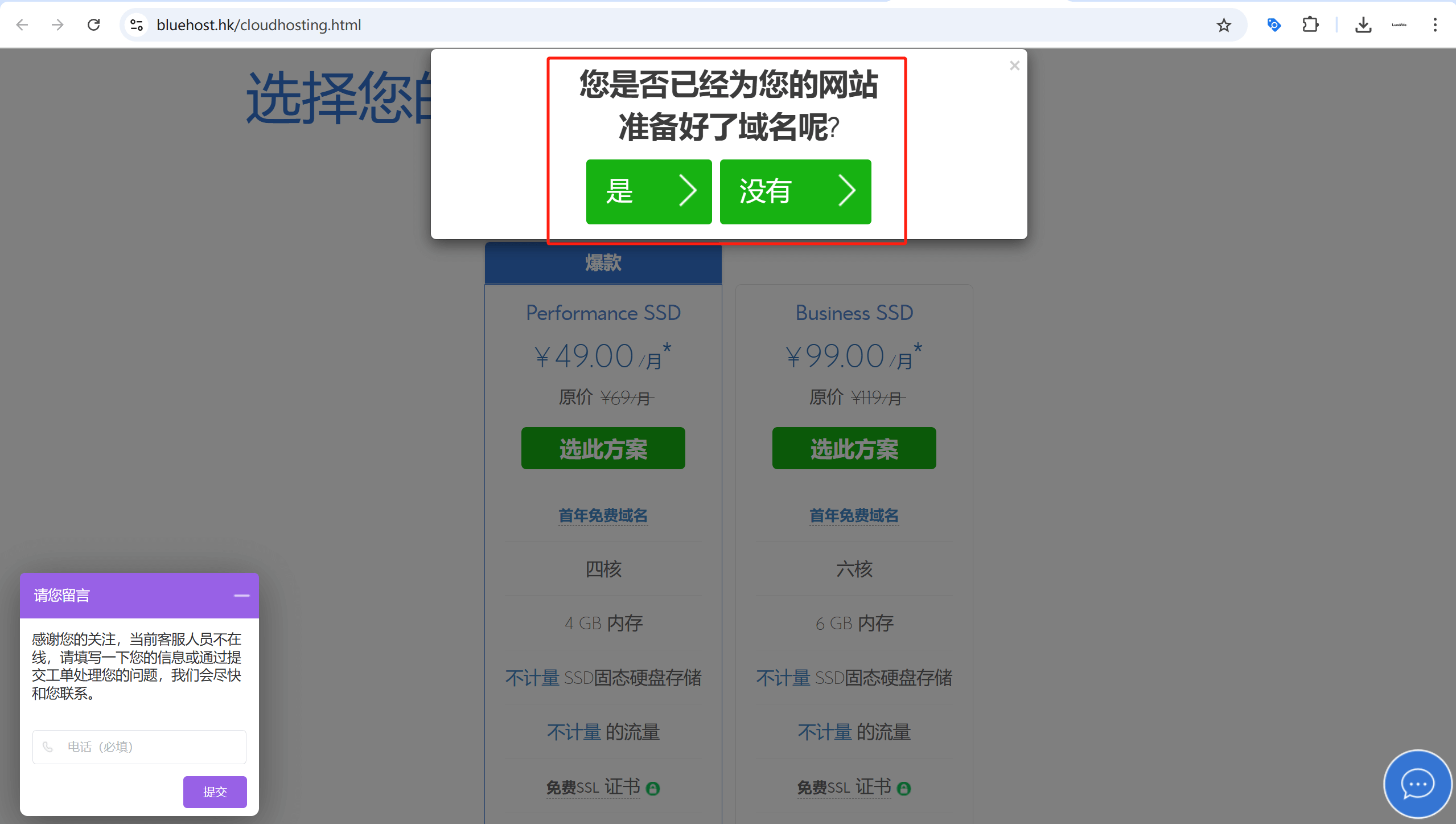 域名选项